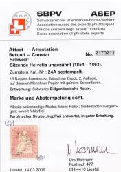 Thumb-3: 24A2 - 1854, Munich pressure, 2nd printing period, Munich paper