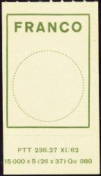 Briefmarken: FZ6.A.1.09 - 1962 Blockschrift, Kreis 19.2 mm