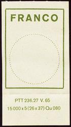 Francobolli: FZ6.B.1.09 - 1962 Lettere in stampatello, cerchio 19,2 mm