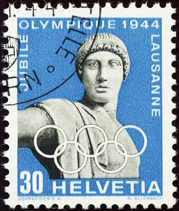 Stamps: 261w.3.01 - 1944 50 years boarding school. Olympic Committee