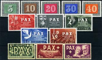 Stamps: 262-274 - 1945 Commemorative issue for the armistice in Europe, 13 values