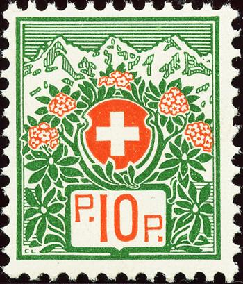 Francobolli: PF12Bz - 1934 Stemma svizzero