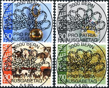 Briefmarken: B239-B242 - 1993 Volkskunst aus der Schweiz II