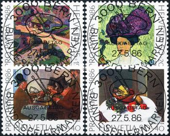 Briefmarken: B211-B214 - 1986 Schätze aus Schweizer Museen, Gemälde