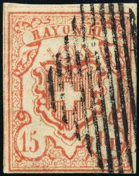Briefmarken: 20-T8 MR-I - 1852 Rayon III mit grosser Wertziffer