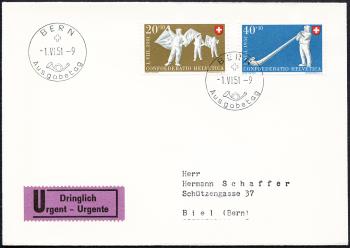Briefmarken: B51-B55 - 1951 Zürich 600 Jahre in der Eidgenossenschaft und Volksspiele