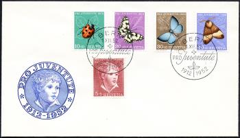 Stamps: J143-J147 - 1952 Portrait of a Boy and Insects