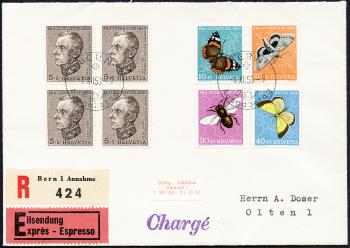 Thumb-1: J133-J137 - 1950, Ritratto di T. Sprecher von Bernegg e immagini di insetti