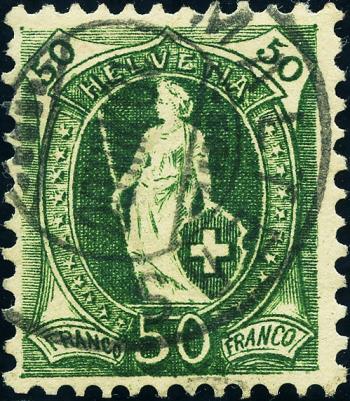 Briefmarken: 74D - 1899 weisses Papier, 13 Zähne, KZ B