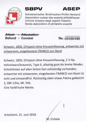 Thumb-3: 13II-T6 - 1850, Local post without cross border