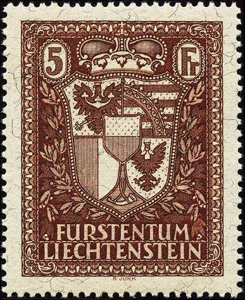 Thumb-1: FL104I - 1934, Estratto dal foglio ricordo per l'Esposizione nazionale del Liechtenstein, Vaduz