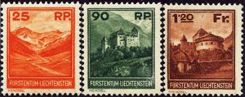 Francobolli: FL98-FL100 - 1933 Paesaggi di piccolo formato