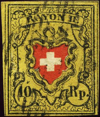 Stamps: 16II-T25 B1-LO - 1850 Rayon II without cross border