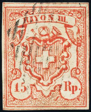 Briefmarken: 18-T9 OM-II - 1852 Rayon III mit kleiner Wertziffer