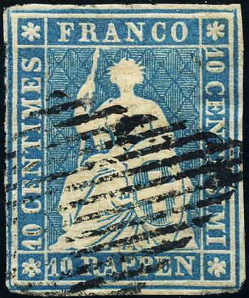Thumb-1: 23Aa - 1850, Tiratura di Monaco, 1° periodo di stampa, carta di Monaco