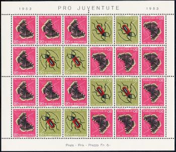 Stamps: JOZ41 - 1953 reverse print sheet