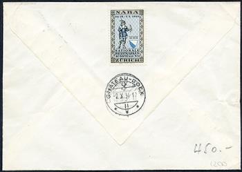Thumb-2: W1, 194,199-200 - 1934, Gedenkblock zur Nationalen Briefmarkenausstellung in Zürich