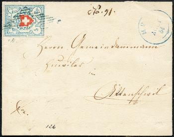 Briefmarken: 17II-T26 C1-LU - 1851 Rayon I, ohne Kreuzeinfassung