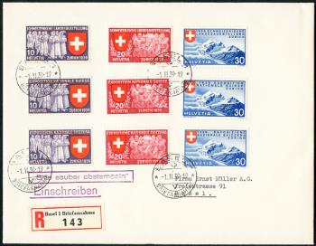 Stamps: 219-227 - 1939 Swiss national exhibition in Zurich