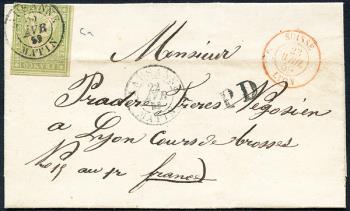 Francobolli: 26C - 1855 Stampa di Berna, 2° periodo di stampa, carta di Monaco