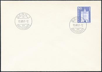 Thumb-1: 363R - 1961, Motivi e monumenti di storia postale, carta bianca