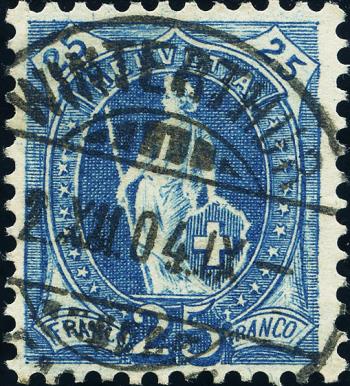 Briefmarken: 73E - 1901 weisses Papier, 14 Zähne, KZ B