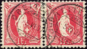 Briefmarken: 91C - 1907 weisses Papier, 14 Zähne, WZ