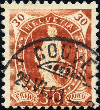 Stamps: 68C - 1892 white paper, 13 teeth, KZ A