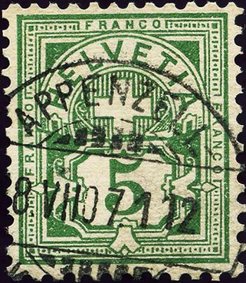 Briefmarken: 82 - 1906 Faserpapier mit WZ