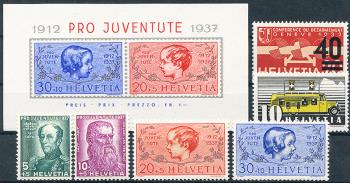 Timbres: CH1937 - 1937 compilation annuelle