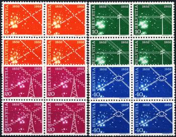 Francobolli: 309-312 - 1952 100 anni di comunicazioni elettriche in Svizzera