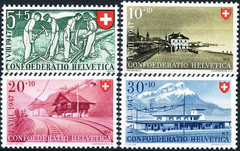 Briefmarken: B34-B37 - 1947 Bahnarbeiter und Bahnhöfe