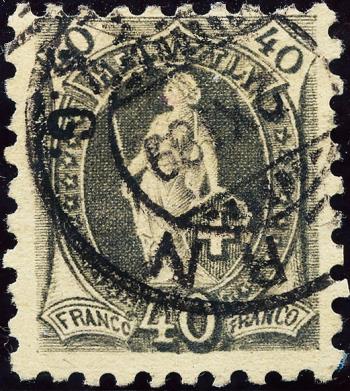 Stamps: 69B - 1889 Standing Helvetia, white paper, 11 teeth, KZ A