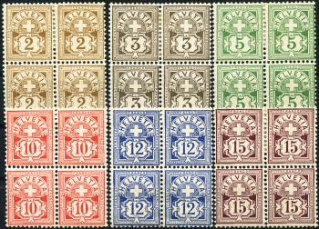 Stamps: 80-85 - 1906 Fiber paper with WZ