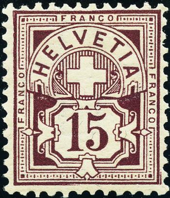 Stamps: 85a - 1906 Fiber paper with WZ