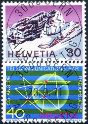 Stamps: 503-504 - 1971 Swiss Alps, 50 years of Radio Switzerland