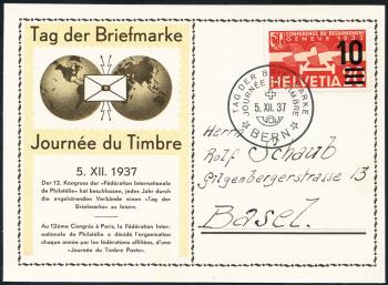 Stamps: TdB1937D/F -  Berne 5.XII.1937