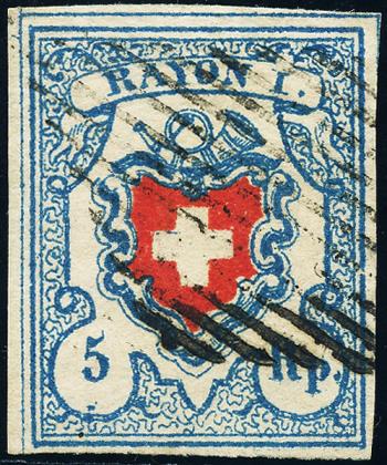 Stamps: 17II.1.01,2.13-T25 C2-RU - 1851 Rayon I, without cross border