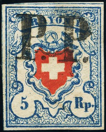Stamps: 17II-T11 B1-LO - 1851 Rayon I, without cross border