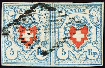 Timbres: 17II-T27+T28 C1-RU - 1851 Rayon I, sans frontière