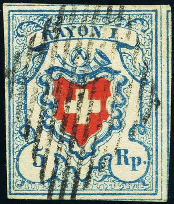 Stamps: 17II-T7 C1-RO - 1851 Rayon I, without cross border