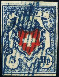 Stamps: 17II-T4 B3-RO - 1851 Rayon I, without cross border