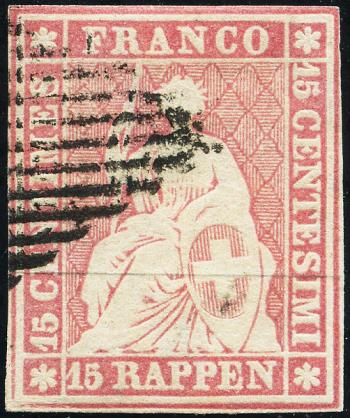 Thumb-1: 24B - 1855, Impression de Berne, 1ère période d'impression, papier de Munich