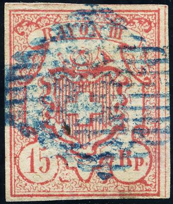 Briefmarken: 20-T5 MR-II - 1852 Rayon III mit grosser Wertziffer