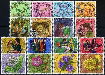 Stamps: J307-J310 - 1988-1991 Pro Juventute, Various representations