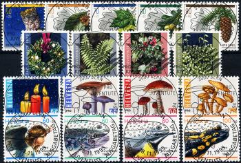 Stamps: J323-J339 - 1992-1995 Pro Juventute, Various representations