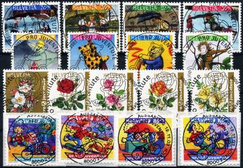 Stamps: J356-J372 - 2000-2003 Pro Juventute, Various representations