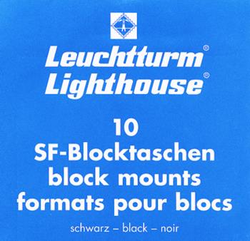 Francobolli: 331094 - Leuchtturm  Tasche a blocchi SF con doppia cucitura, nere