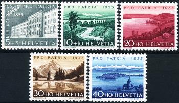 Briefmarken: B71-B75 - 1955 ETH Zürich, Seen und Wasserläufe