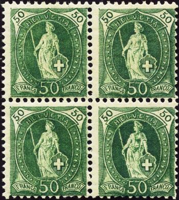 Stamps: 98A - 1907 Fiber paper, 14 teeth, WZ